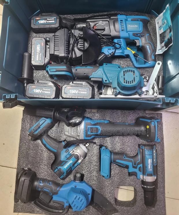 6 in 1 Cordless Combo(Drill,Grinder,impact Wrench,Circular Saw,Rotary