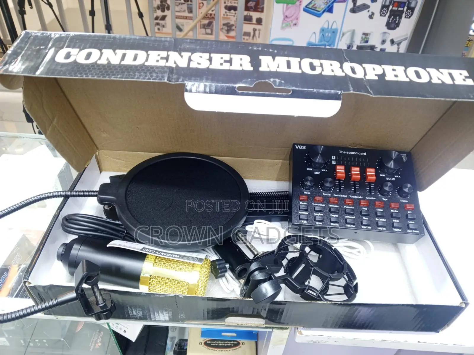 BM800 Podcast Microphone Kit With V8 Sound Card Stand
