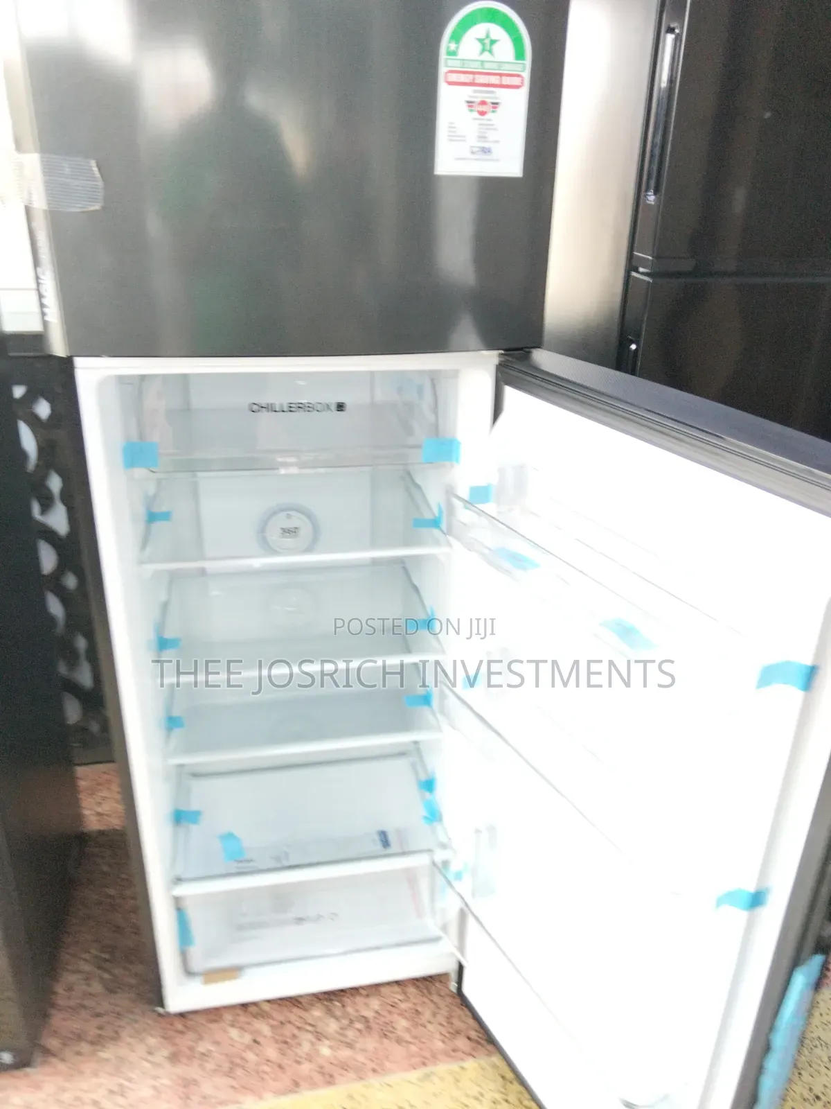Silver Haier 385 Litres No Frost Double Door