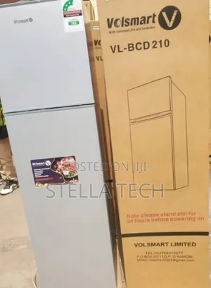 Silver Volsmart 210 Litres Double Door Refrigerator