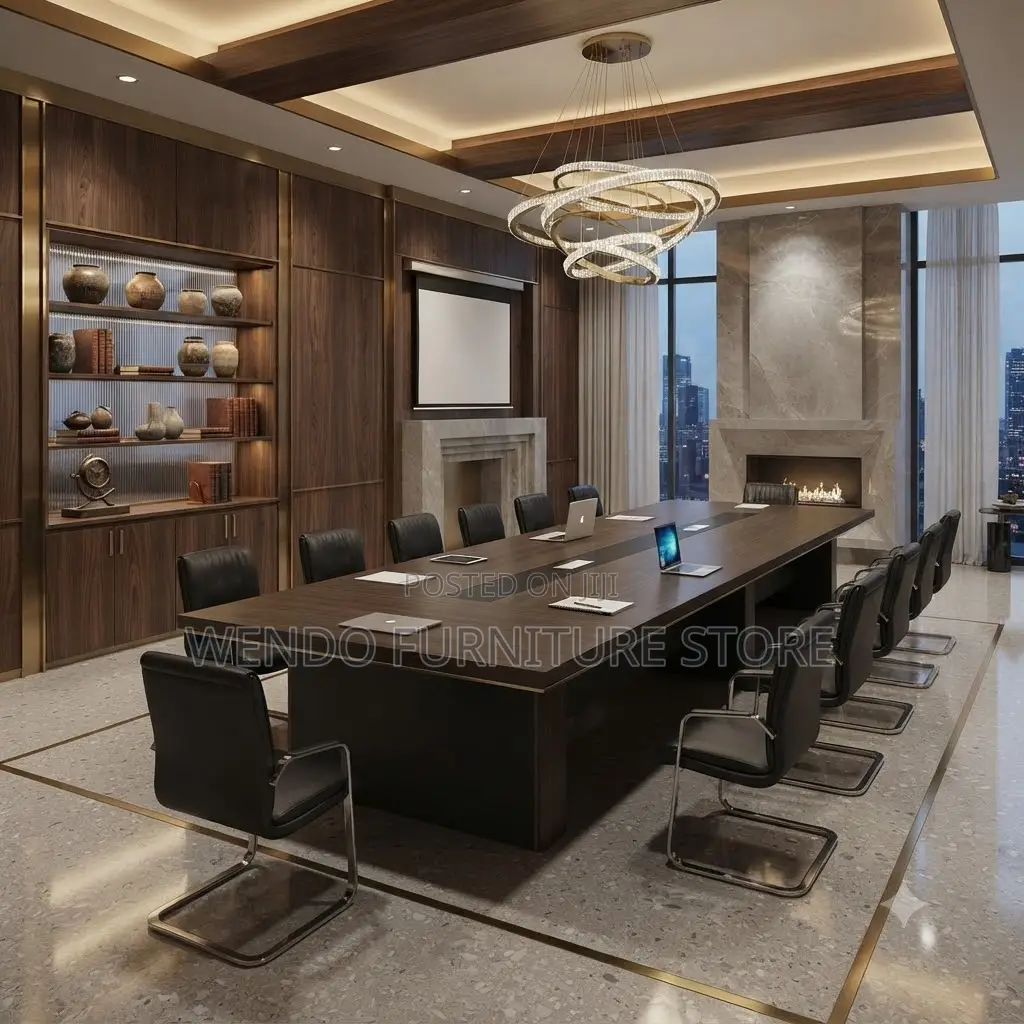 Boardroom Table; 2400MM Gray Executive Staffs Meeting Table