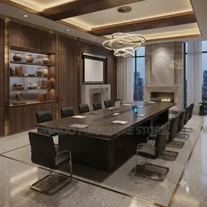 Boardroom Table; 2400MM Gray Executive Staffs Meeting Table