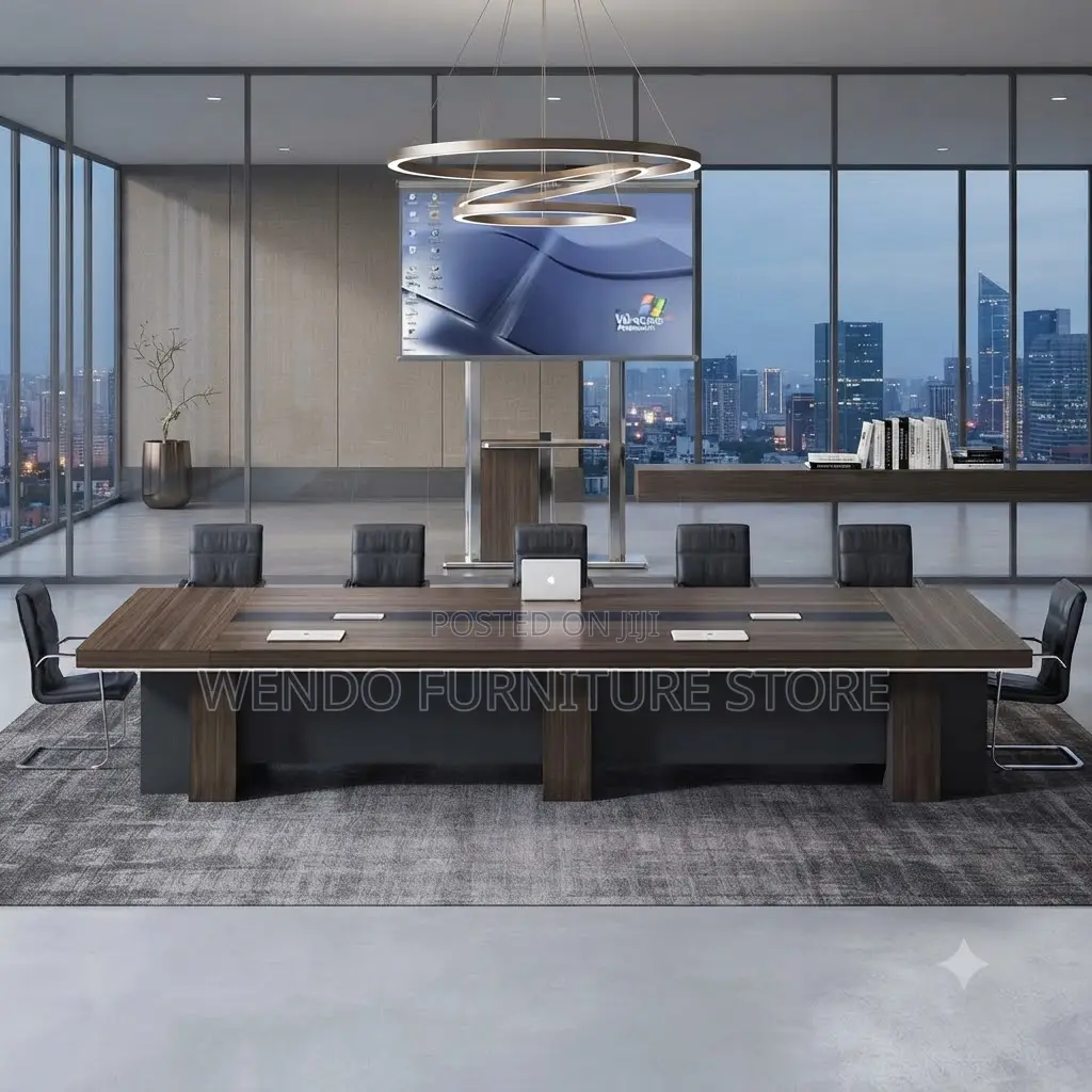 Boardroom Table; 2400MM Gray Executive Staffs Meeting Table