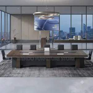Boardroom Table; 2400MM Gray Executive Staffs Meeting Table