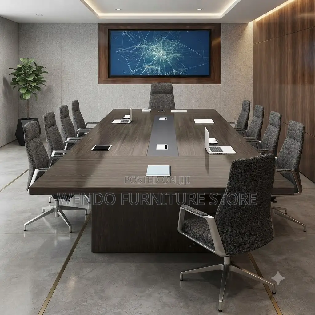 Boardroom Table; 2400MM Gray Executive Staffs Meeting Table