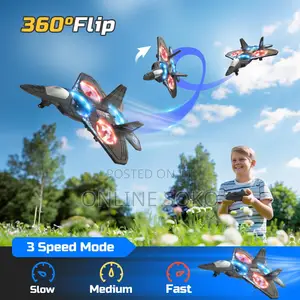 Auto Hover, 360° Remote Control Fighter Jet Airplane Drone for Kids
