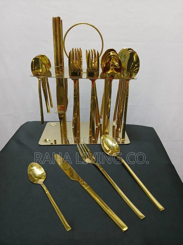 Luxury 36-Piece Gold Cutlery Set - thumbnail 2