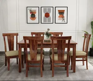 Dining Set; Family Dining Table Set With Padded Chairs
