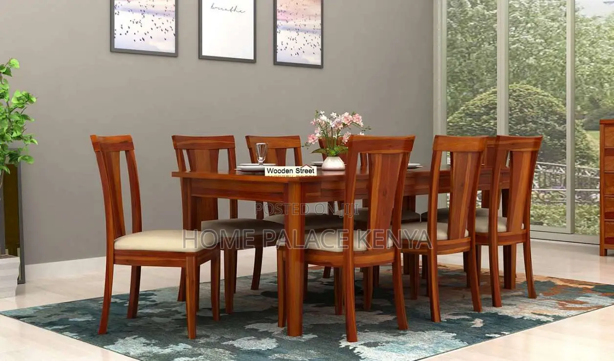 Dining Set; Family Dining Table Set With Padded Chairs