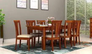 Dining Set; Family Dining Table Set With Padded Chairs