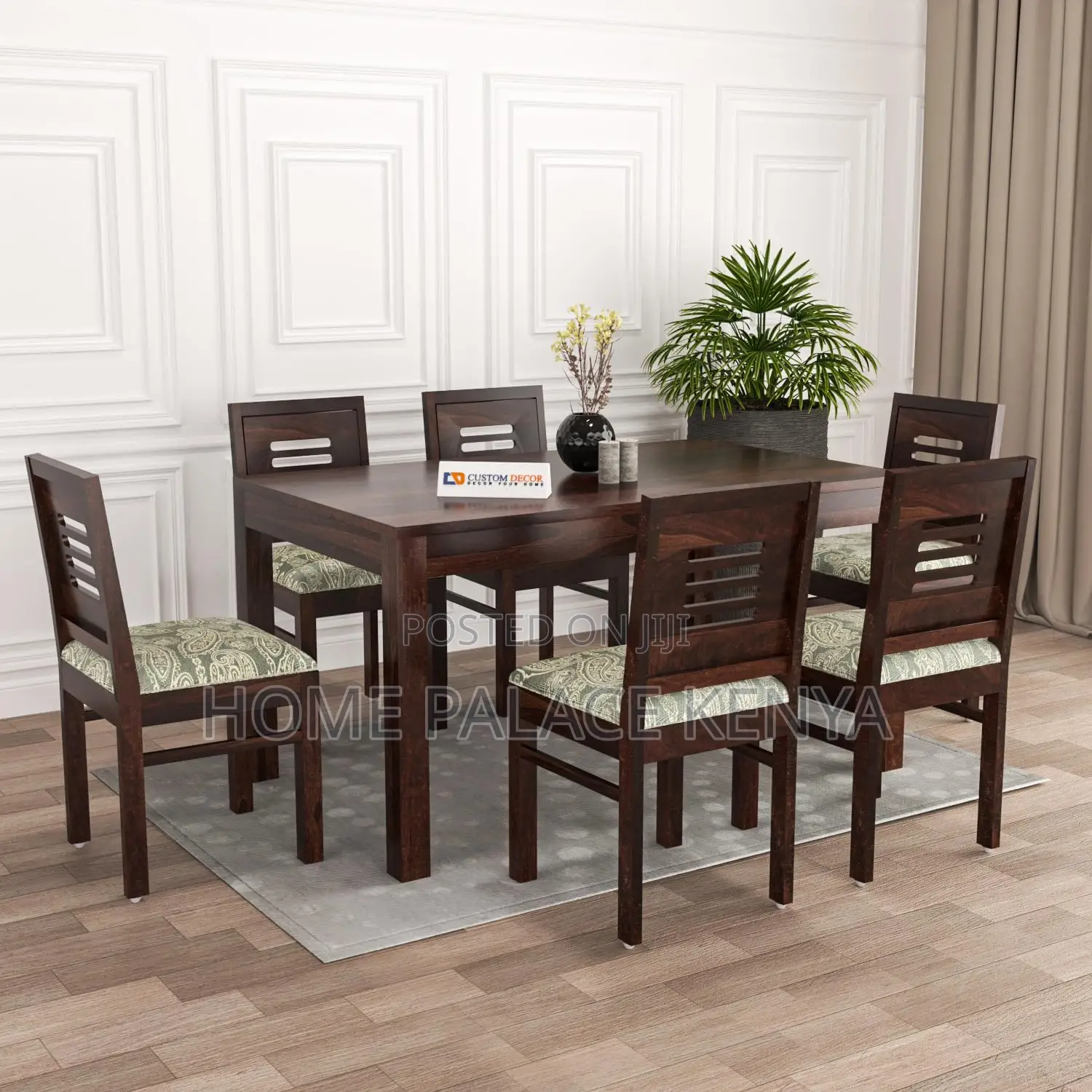 Dining Set; Family Dining Table Set With Padded Chairs