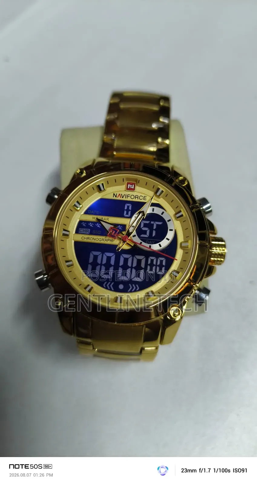 Naviforce 9163 Gold Men's Watch – Luxury Quartz Timepiece