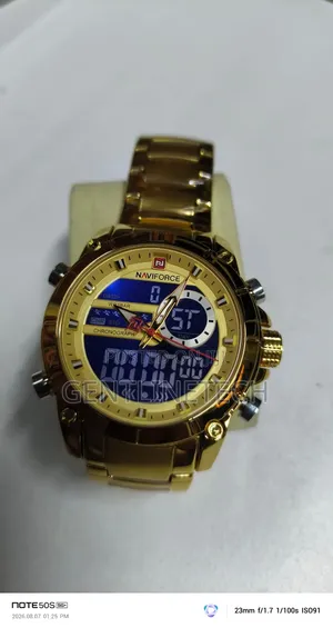 Naviforce 9163 Gold Fashion Men's Watch