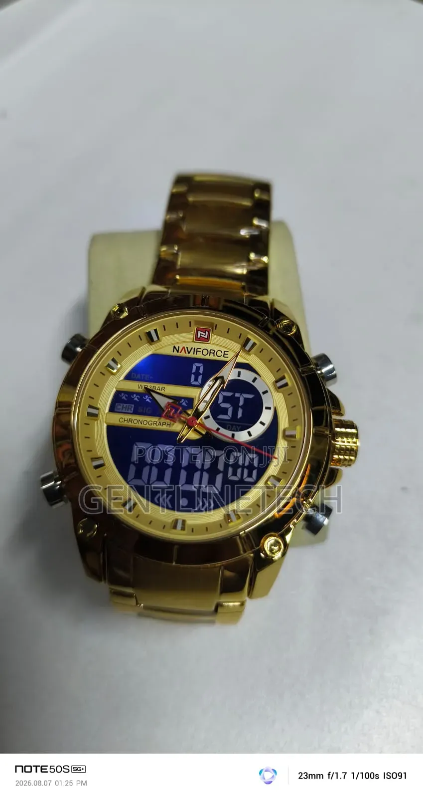 Naviforce 9163 Gold Fashion Men's Watch
