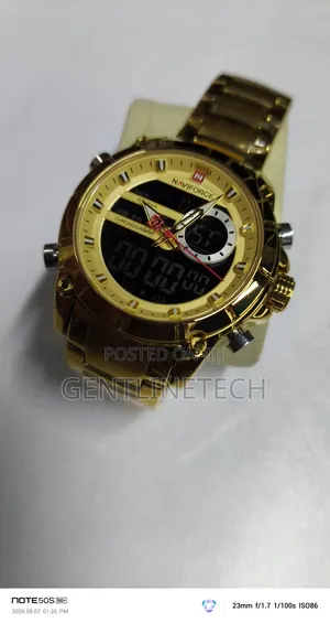 Naviforce 9163 Gold Fashion Men's Watch