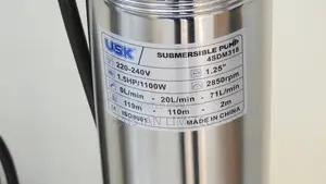 USK 1.5HP Submersible Borehole Pump 1100W 119m Head
