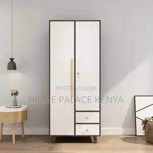 Bedroom Wardrobe; Spacious Wooden Clothes Wardrobe With Hanging Rail
