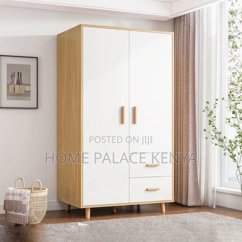 Bedroom Wardrobe; Spacious Wooden Clothes Wardrobe With Hanging Rail
