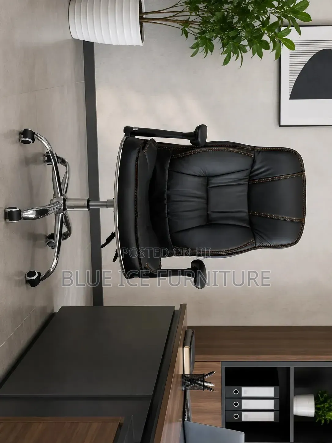 Office Chair; Ergonomic Leather Swivel Chair for Home Office