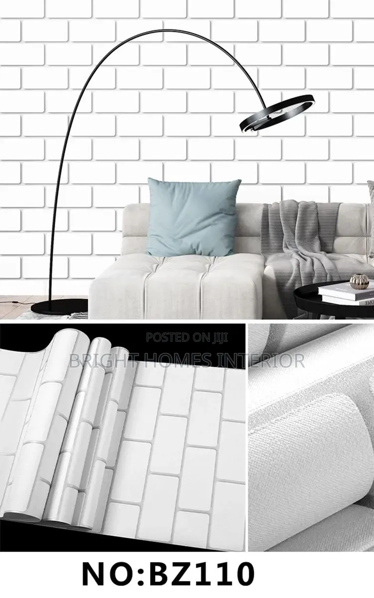 White Bricks Wallpaper White Wallpaper