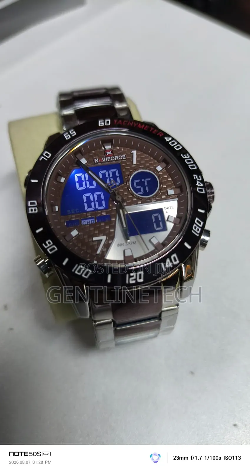 Naviforce 9171 Silver Brown Fashion Watch
