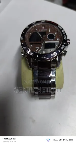 Naviforce 9171 Silver Brown Classic Men's Watch