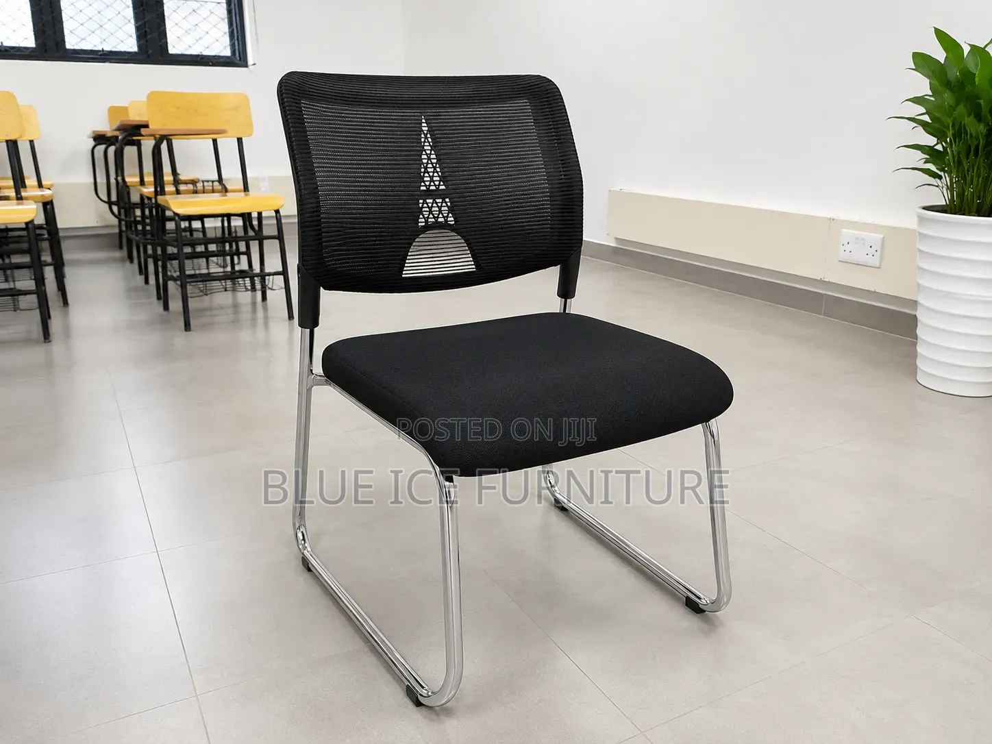 Office Chair;Modern Office Guest Chair With Chrome Sled Base