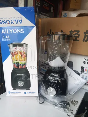 AILYONS 1.6L Multifunction Electric Blender With Grinder - BLACK