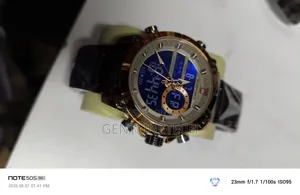 Original Naviforce 9163 Brown Gold Quartz Watch