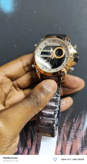 Naviforce 9163 Brown Gold Fashion Watch