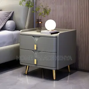 Bedside Cabinet; Industrial Style Wooden Cabinet With Metal Legs