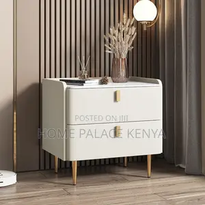 Bedside Cabinet; Industrial Style Wooden Cabinet With Metal Legs