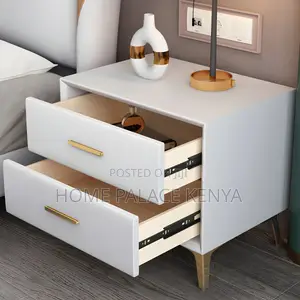 Bedside Cabinet; Industrial Style Wooden Cabinet With Metal Legs