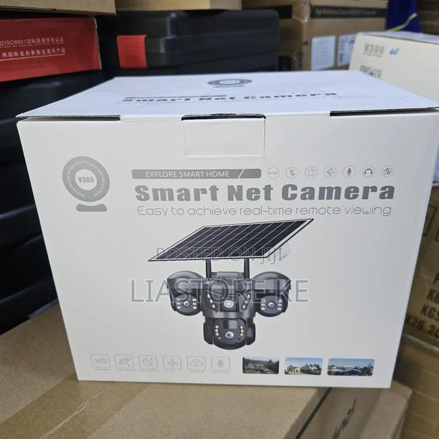 V380 Smart Solar CCTV Camera – 3 Lens Outdoor Wireless IP Camera 4G - main view