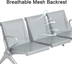 Bench; Heavy Duty Non Padded Waiting Bench for Three