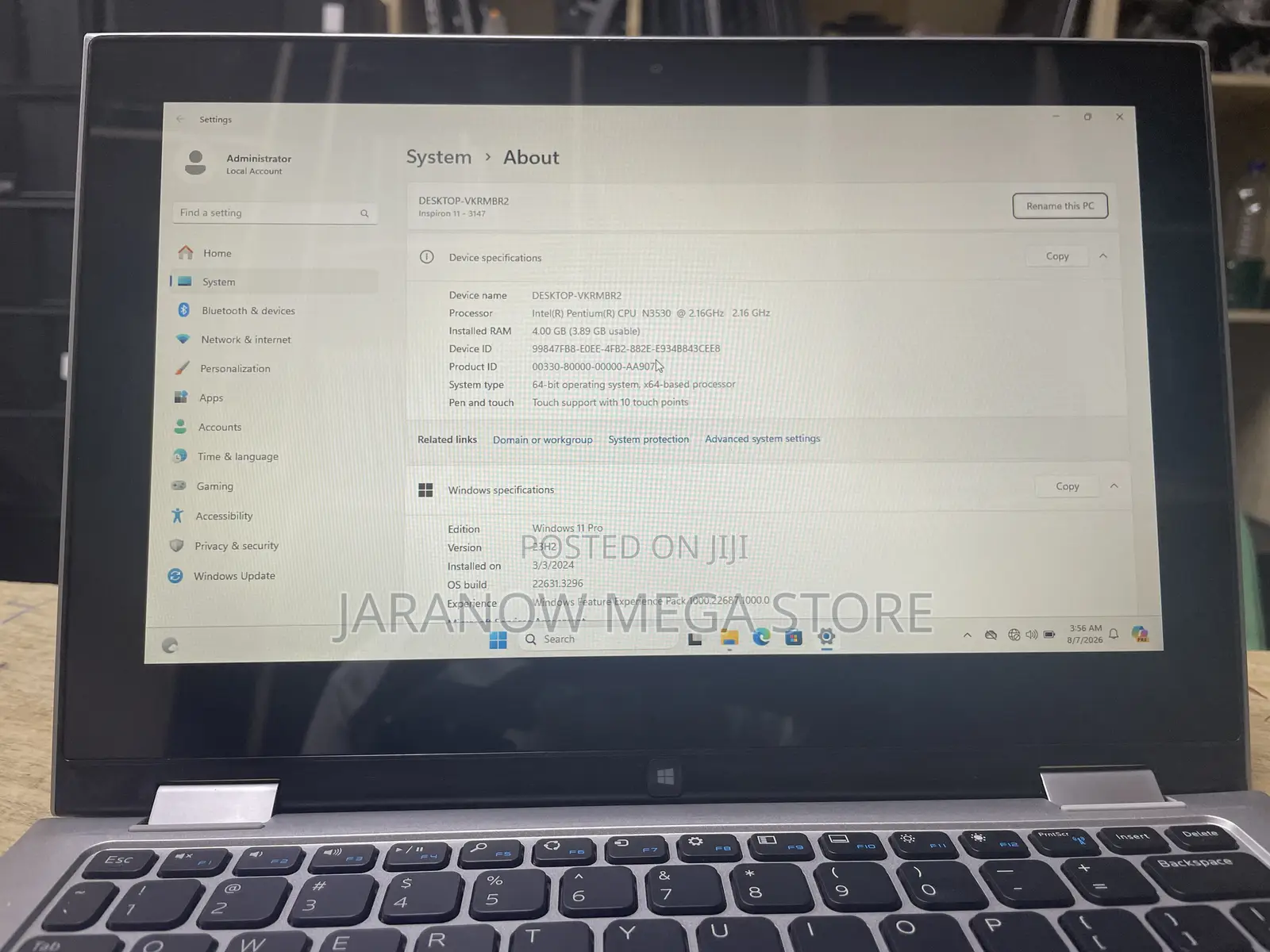 Laptop Dell Inspiron 11 3147 4GB Intel Pentium SSD 256GB