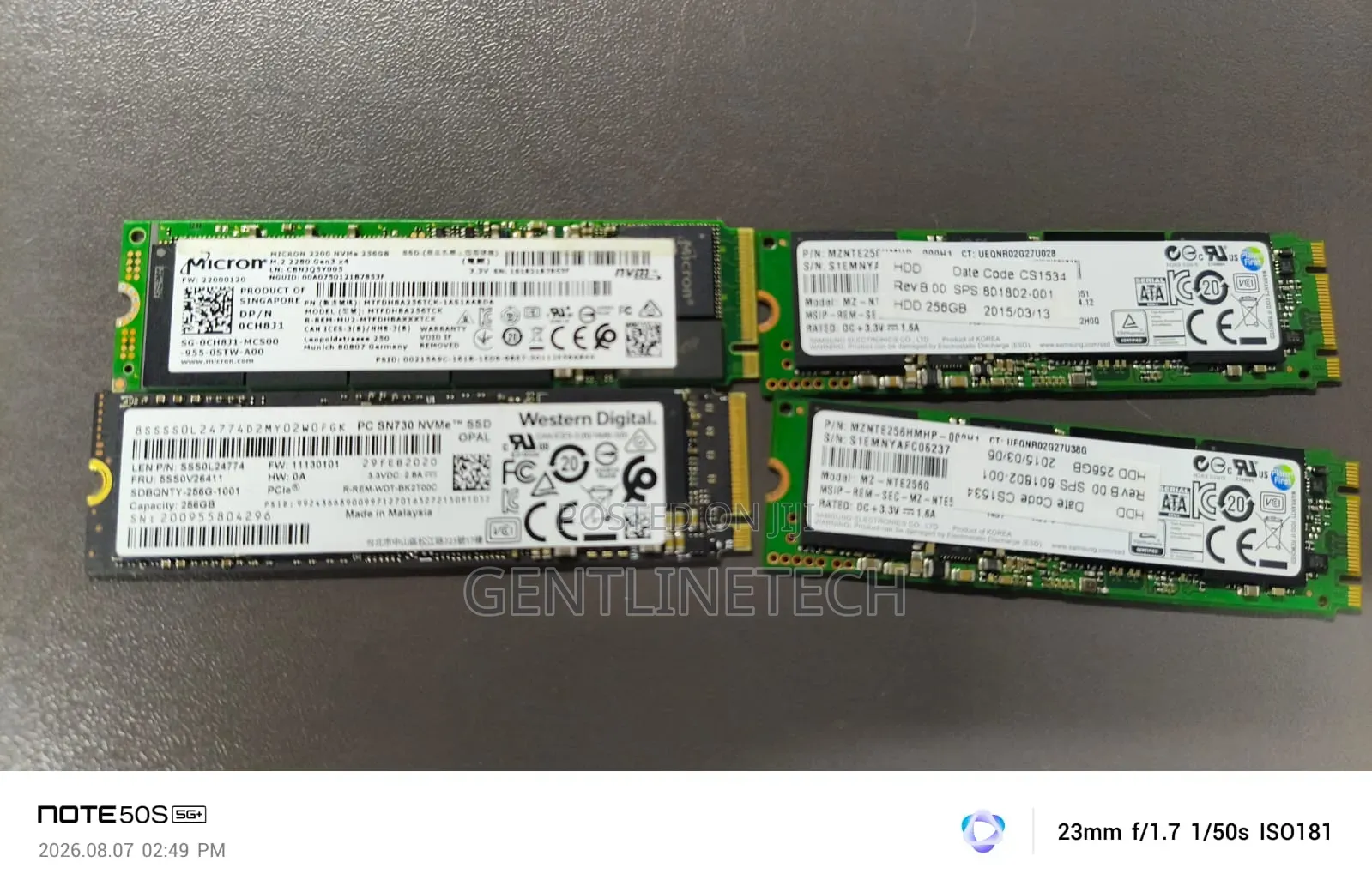 256GB NVMe M.2 Internal SSD – Single Notch