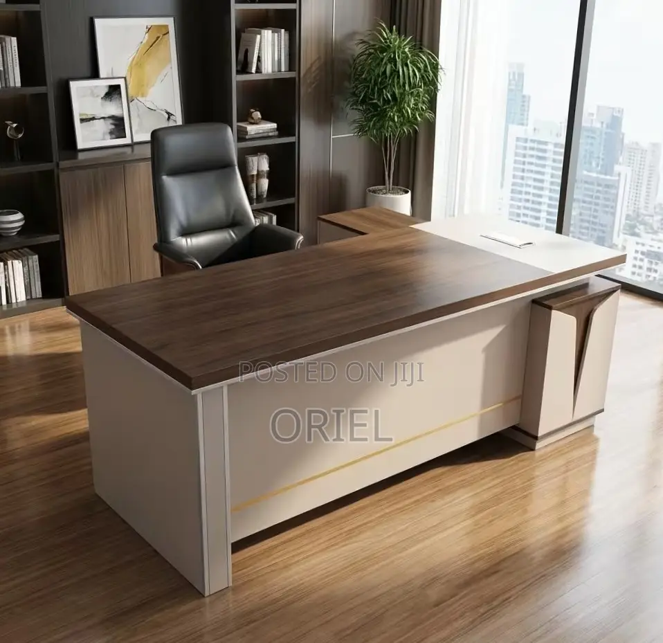 Office Desk : 1.8M Executive Office Table L-Shaped