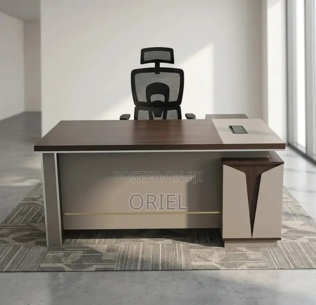 Office Desk : 1.8M Executive Office Table L-Shaped
