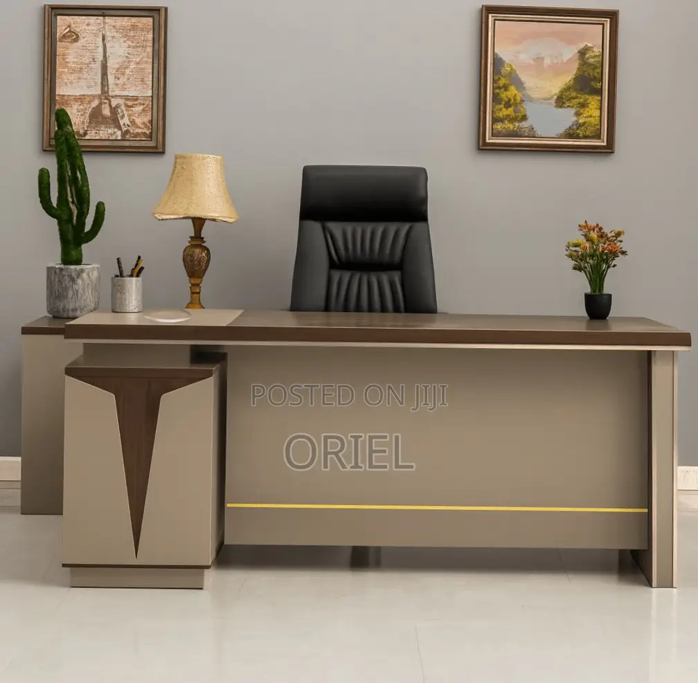 Office Desk : 1.8M Executive Office Table L-Shaped