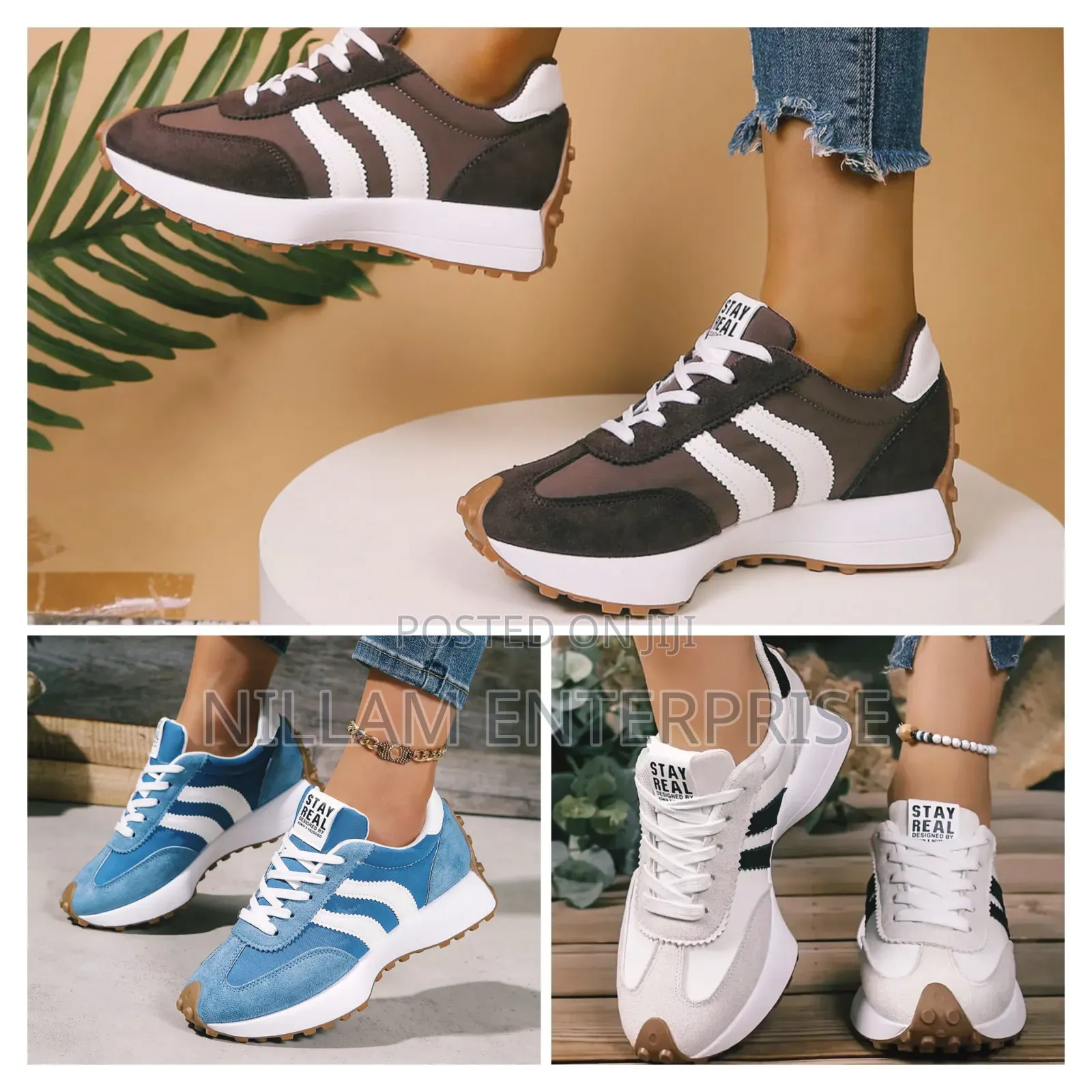 Women's Casual Non-Slip Chunky Sneakers,