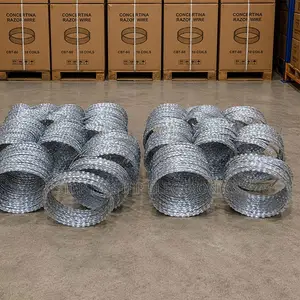 Tough 100mm,200mm, 450mm 6m /8m/10m Length Barbed Razor Wire