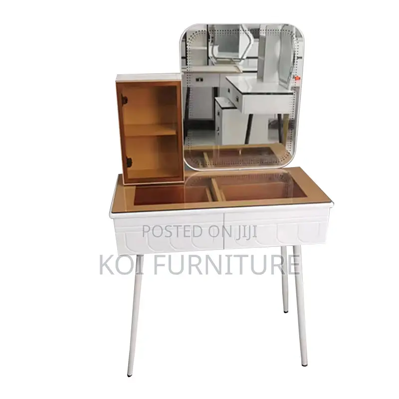 Dressers; White Dressing Vanity Table With Long Legs