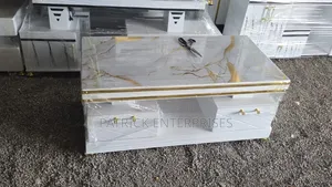 Modern Coffee Table Set With Two Matching Stools