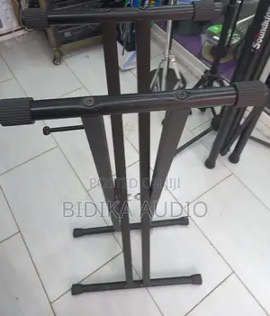 Heavy-Duty 2-Tier Double-X Keyboard Stand