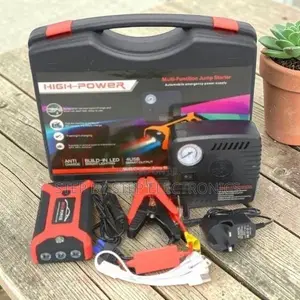 Large Capacity 12V 99800mAh Emergency Car Jump Starter Air Compressor