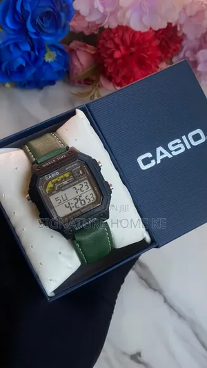Leather CASIO WORLDTIME Watch