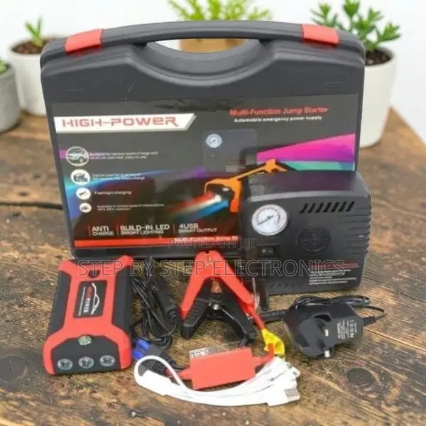 Smart Protection 99800mAh Emergency Car Jump Starter Air Compressor
