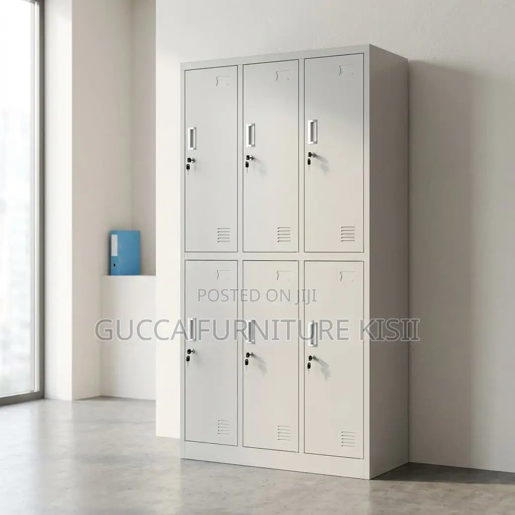 Office Cabinet; 6-Locker Steel Office Cabinet
