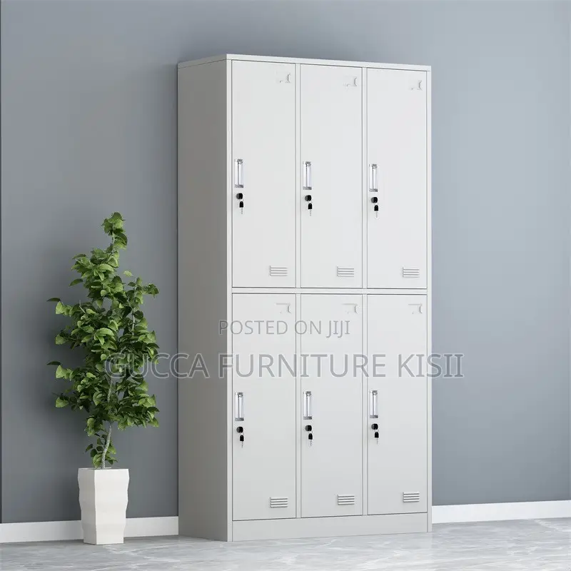Office Cabinet; 6-Locker Steel Office Cabinet